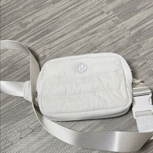 Lululemon White Quilted Crossbody Bag
